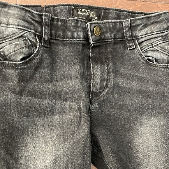 Mayoral Boys size 8 Black distressed Jeans - Picture 3 of 9